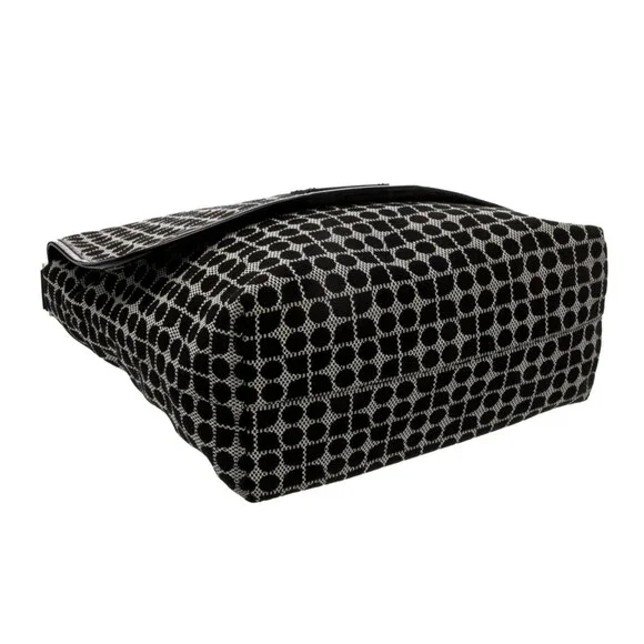 Kate Spade Classic Noel Dot Diaper Bag Large Brown Purple Y2K Stripe Messenger - Picture 11 of 12